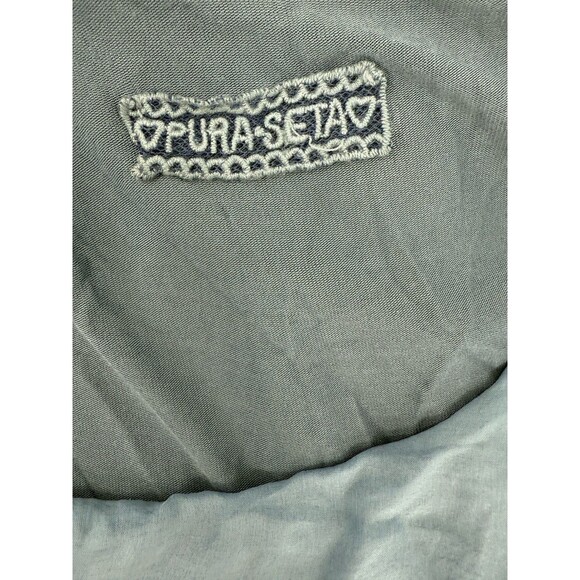 Pura Seta Blue Silk Flowy Sleeveless Tank Tunic Measures Small See Description - Picture 2 of 8